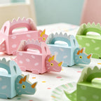 50pcs 3D Dino Candy Boxes with Handle Cute Dino Party Favor Boxes for Kids Birthday, Baby Shower