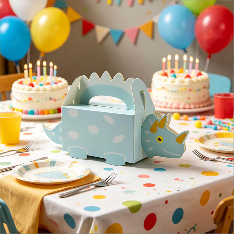 50pcs 3D Dino Candy Boxes with Handle Cute Dino Party Favor Boxes for Kids Birthday, Baby Shower
