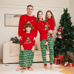 Family Christmas Pajamas Red Tops Pants Xmas Jammies for Kids Adults