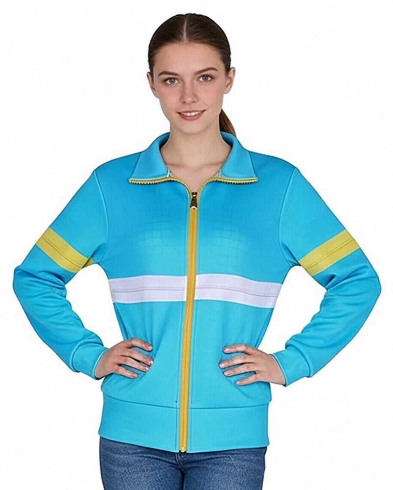 Max Mayfield Costume Blue Jacket and Plaid Sweatshirt Max Cosplay Outfits