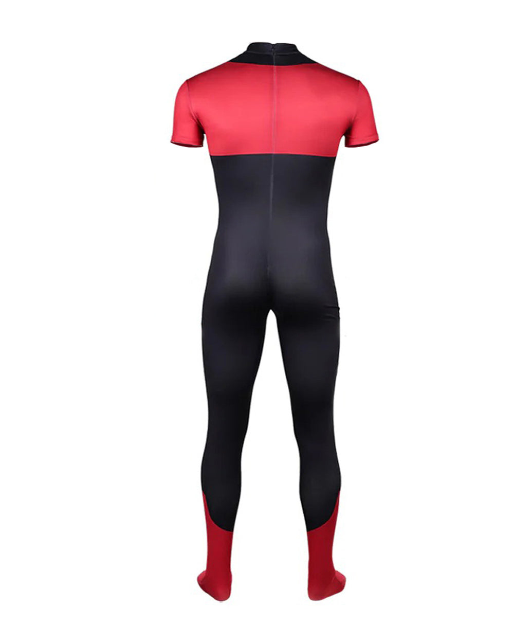 Hero Costume Red Warrior Jumpsuit with Matching Eye Mask and Gloves Suit for Comic-Con