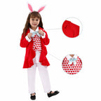 Girls Bunny Rabbit Costumes Easter Outfit with Headband for School Event