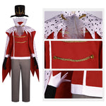 Adult Prince Stolas Costume Red Goetia Prince Cosplay Outfit Tops Pants Cloak and Accessories Full Set