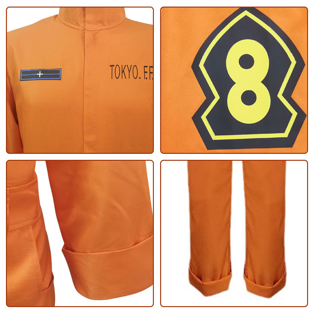 Adult Fire Force Costume Unisex Shinra Kusakabe Arthur Boyle Cosplay Outfit