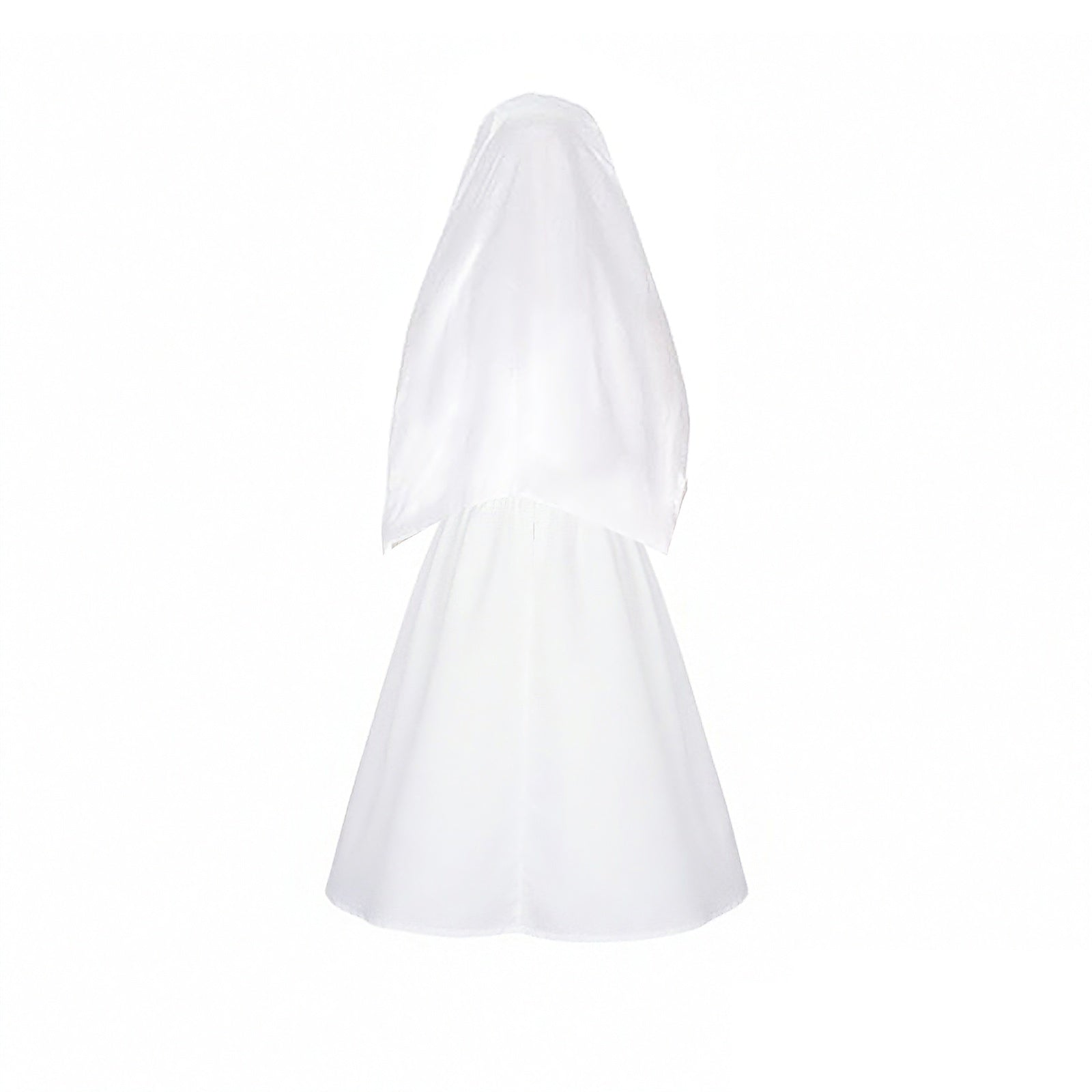 Lucy Wedding Dress White Gown with Veil Set Vault Dweller Costume for Cosplay Party