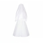 Lucy Wedding Dress White Gown with Veil Set Vault Dweller Costume for Cosplay Party