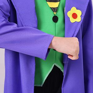 Childrens Isekai Joker Costumer 2024 TV Joker Purple Suit Halloween Cosplay Outfit