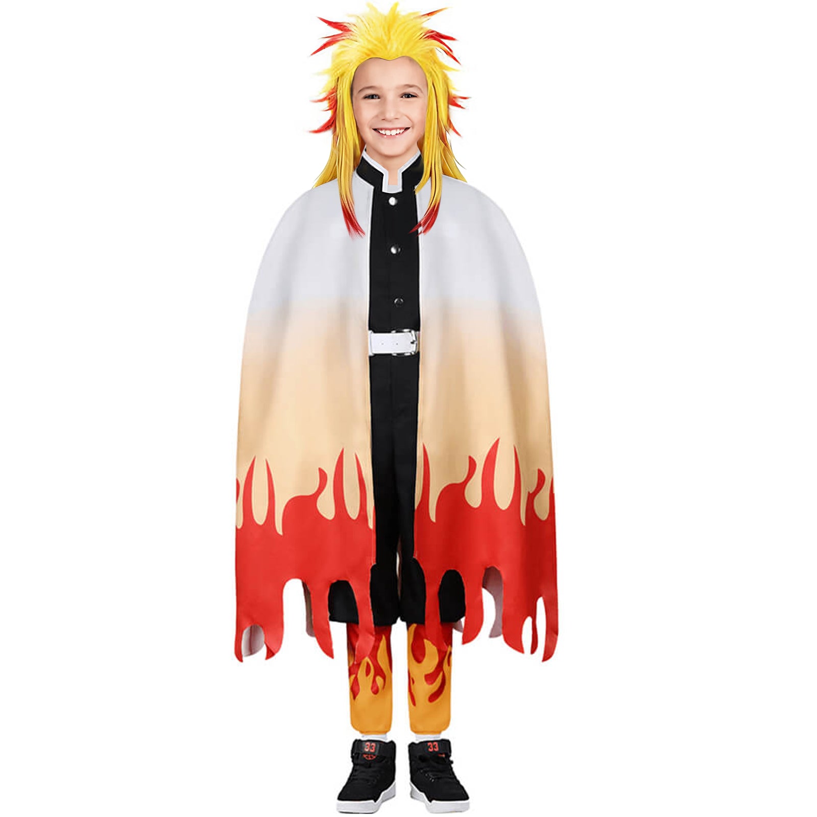 Rengoku Kyojurou Costume Halloween Kyoujurou Cosplay Outfit Full Set For Kids and Adult