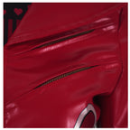 Red Princess Dress Descendents PU Leather Jacket Skirt and Pants Full Set for Girls Women Halloween Carnival