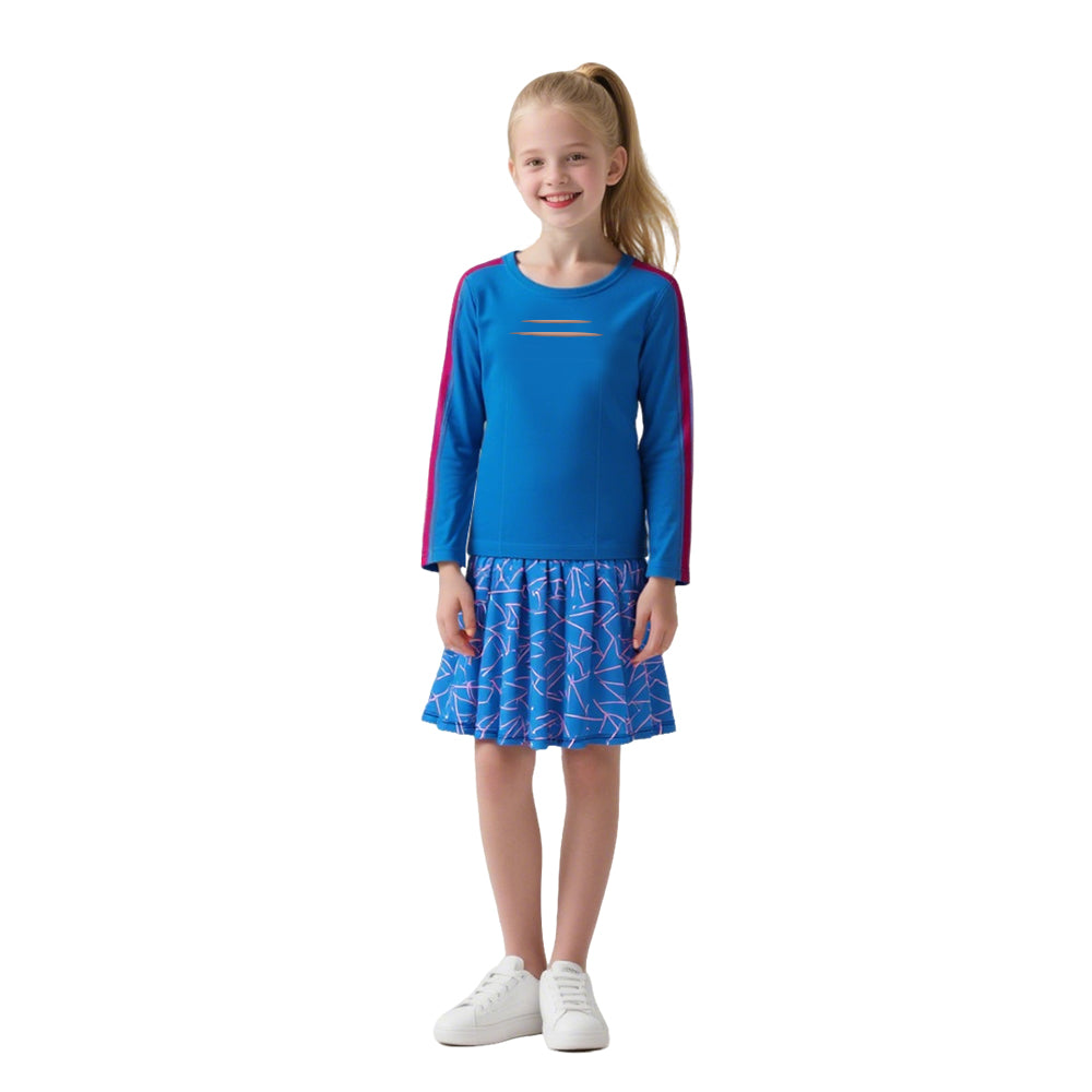 Kids Adults Zombies Outfit Addison Blue Shirt and Skirt 2pcs Suit for Dress Up Party