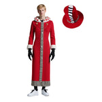 Adult Valentino Costume Fancy Valentino Red Dress Hat and Gloves 3pcs Suit Halloween Cosplay Outfit