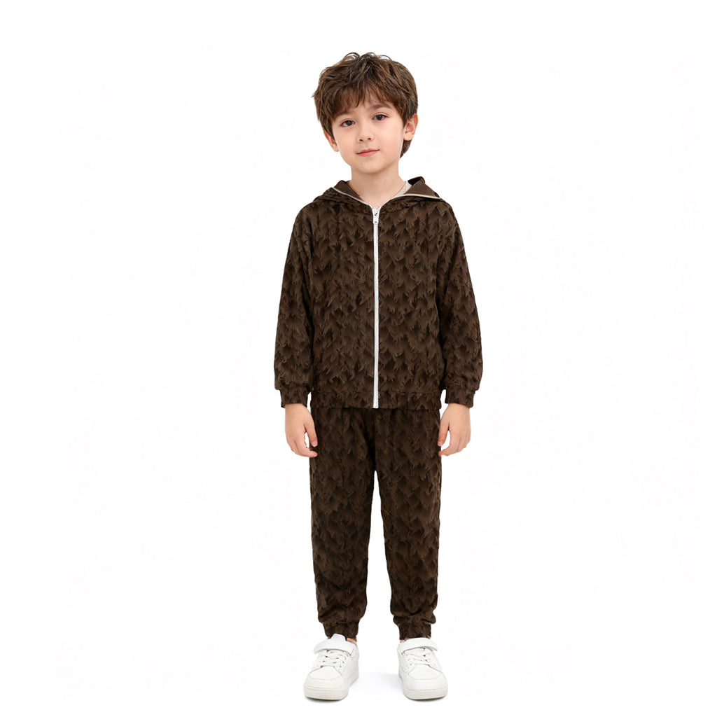 Horror Deer Hooded Sweatshirt and Pants Set Game Player Monster Tracksuit with Plus Size