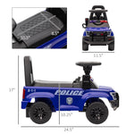Kids Police Car Ride On Toy with Under Seat Storage Sliding Vehicle Musical Steering Push Car