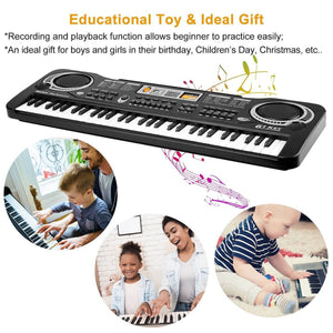 61 Keys Electric Keyboard Piano Beginner Piano With Mini Microphone Multifunctional Electric Piano