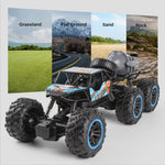 6 Wheels RC Car Alloy 2.4G Climbing Off-road Vehicle Spray Racing Car with Light