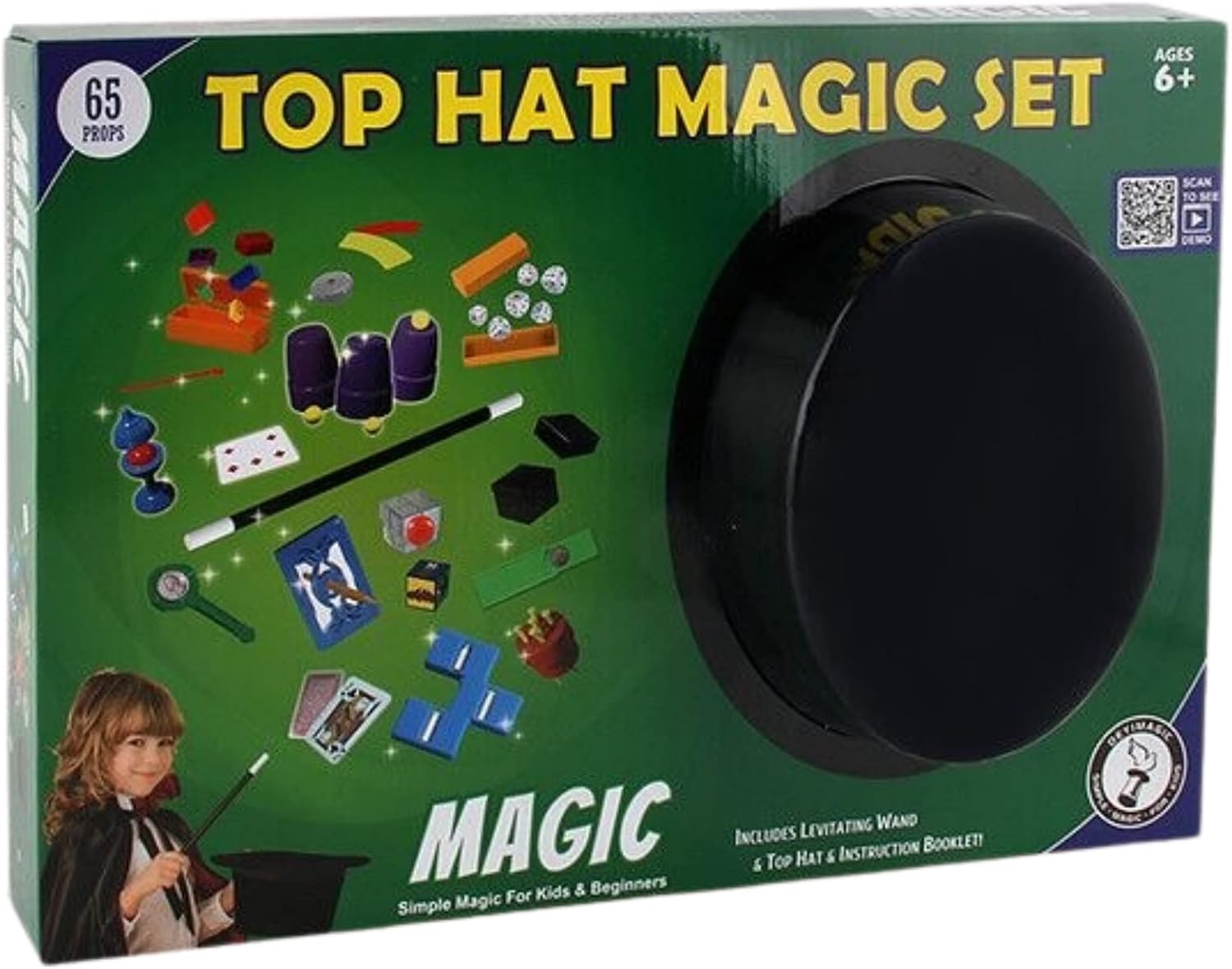 Magic Set with 65 Props Kids Magic Tool Kit For Boys and Girls Family Party interactive toys