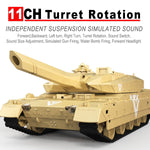 12CH Remote Control Tank 360° Rotation Water Bullets Tank 4WD Tracked Combat Vehicles