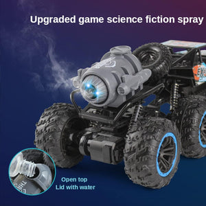 6 Wheels RC Car Alloy 2.4G Climbing Off-road Vehicle Spray Racing Car with Light