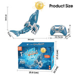 2.4G Waterproof RC Dolphin With Spinning Ball Double Propeller Tail Swing Dolphin Water Toys