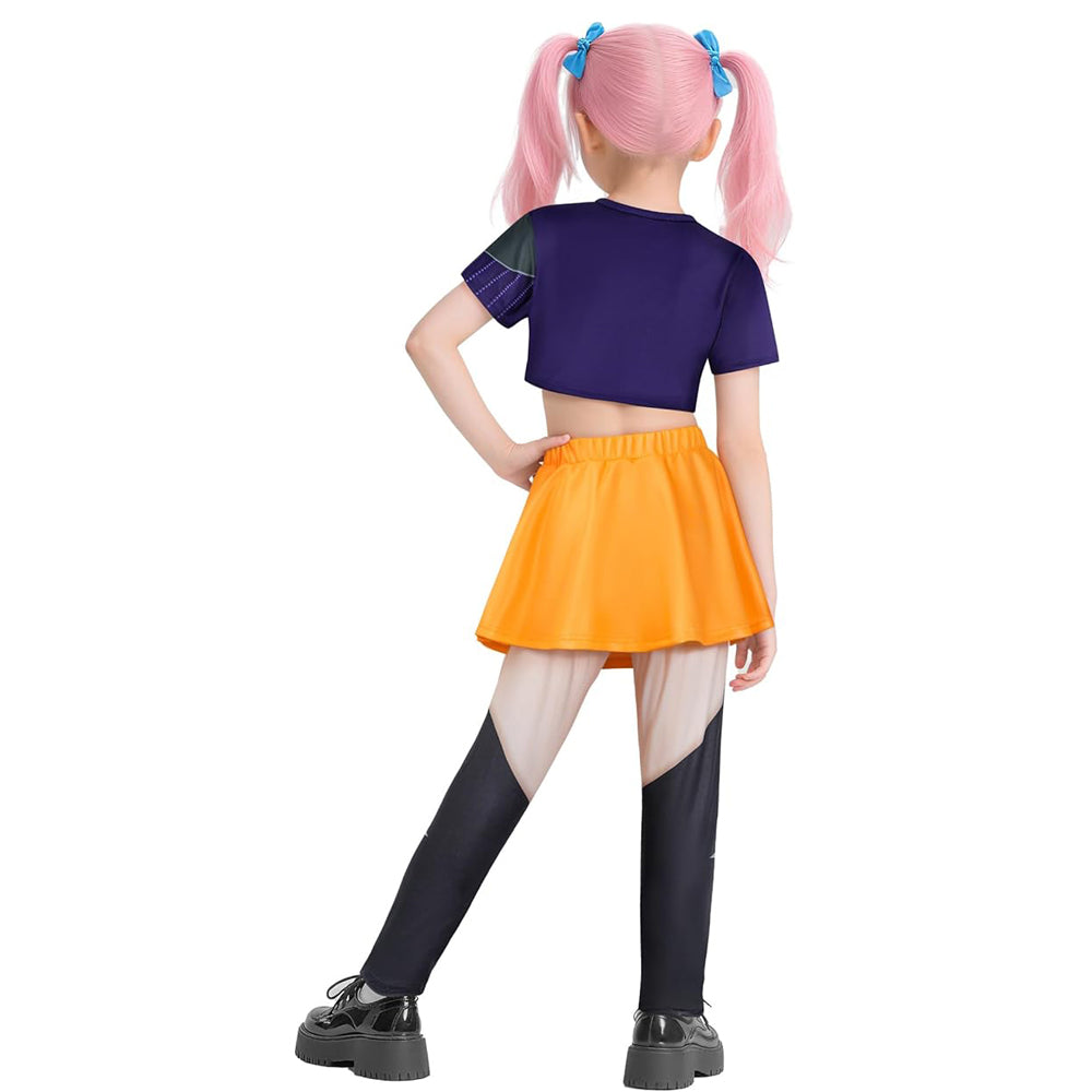 Girls Cosplay Outfit Pop Star T-shirt Leggings 3pcs Outift for Halloween Party