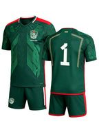 Mexico Soccer Jersey Shirts Shorts Socks and Sling Bag Soccer Fan Cheering Kit for Game Day Party Supplies