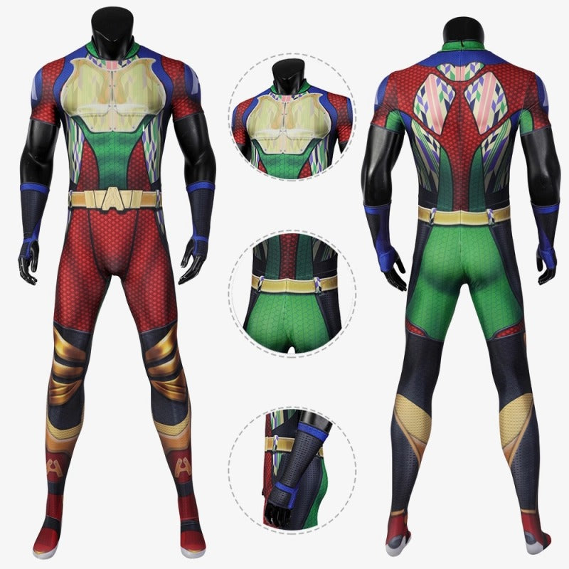 Boys A-train Costume Fastest Man in the World Jumpsuit Halloween Party Dress Up Outfit