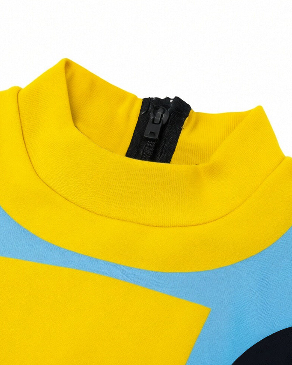 Boys Superhero Bodysuit Mark Yellow and Blue Fighter Cosplay Full Suit for Comic Con Halloween Dress Up