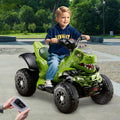 Toddler 12V Dinosaur Ride-on Car 4-wheel Dual Drive ATV Parental Remote Control Electric Car