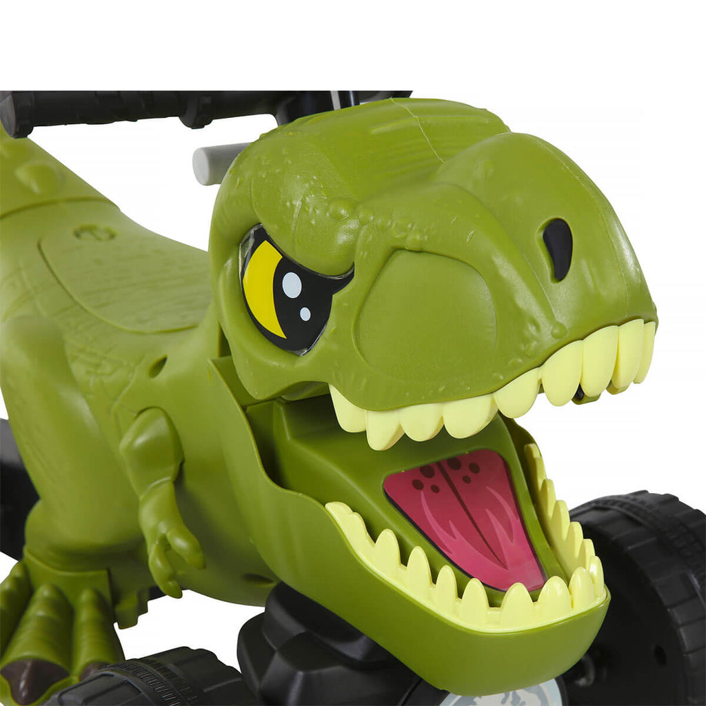 Jurassic World 6V T-Rex Quad Toddler Electric Dinosaur Power Car with 4 Wheels