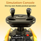 6V Electric Excavator Toddler Ride-On Toy Safe Belt Car Battery Powered with Parent Push Handle