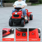 6V Electric Kids Ride On Tractor with Wagon Battery Powered Ride On Car For Boys & Girls