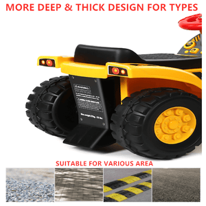 6V Electric Ride-on Excavator Toddler Indoor Outdoor Digger and Bulldozer Truck With Simulation Sound