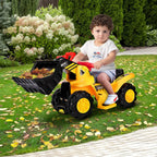 6V Electric Ride-on Excavator Kids Digger Toys With Simulation Sound