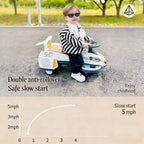6V Electric Wiggle Car Double Anti-tipping Spray Car with Helmet Protective Gear For Kids