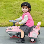 6V Electric Wiggle Car Double Anti-tipping Spray Car with Helmet Protective Gear For Kids