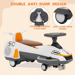6V Electric Wiggle Car Double Anti-tipping Spray Car with Helmet Protective Gear For Kids