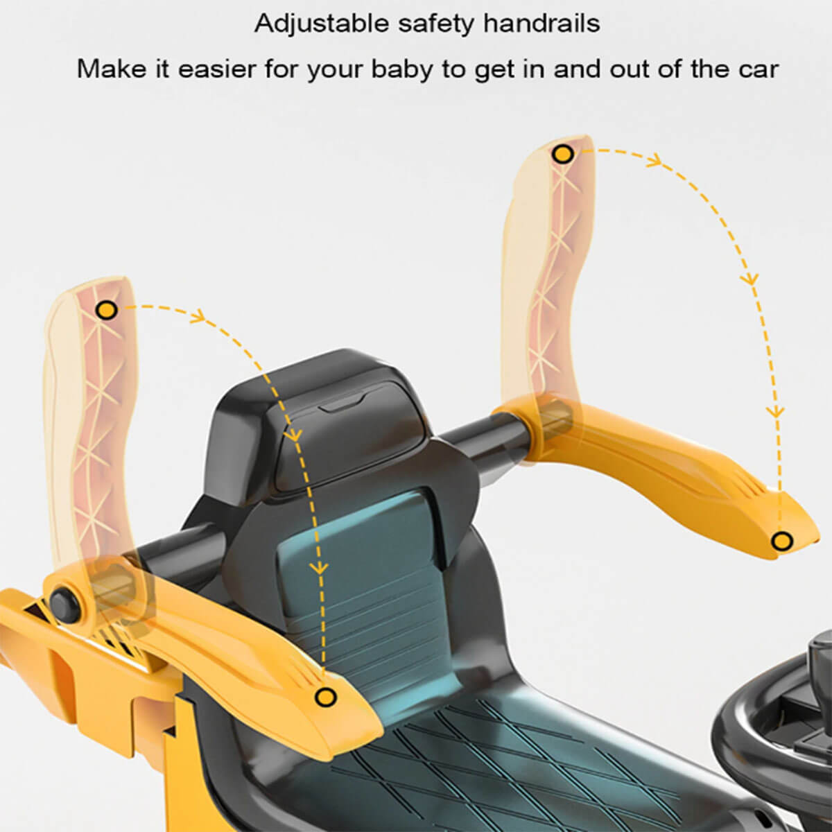 3-In-1 Toddler 6V Ride-On Push Car Kids 4WD Rechargeable Excavator with Fully Electric Digging Arm