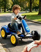 6V Kids Electric Go-Kart with Remote Control and Adjustable Seat Foldable Ride-On Car For Outdoor