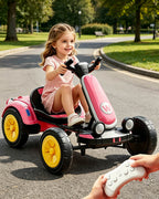 6V Kids Electric Go-Kart with Remote Control and Adjustable Seat Foldable Ride-On Car For Outdoor