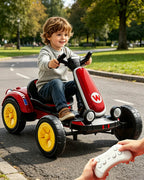 6V Kids Electric Go-Kart with Remote Control and Adjustable Seat Foldable Ride-On Car For Outdoor