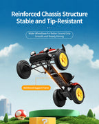 6V Kids Electric Go-Kart with Remote Control and Adjustable Seat Foldable Ride-On Car For Outdoor