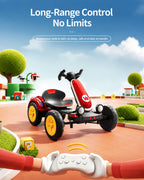6V Kids Electric Go-Kart with Remote Control and Adjustable Seat Foldable Ride-On Car For Outdoor