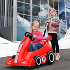 Kids Electric Go Kart with Remote & Adjustable Push Bar Dual Drive Drift Ride on Cars For Boys Girls