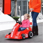 Kids Electric Go Kart with Remote & Adjustable Push Bar Dual Drive Drift Ride on Cars For Boys Girls