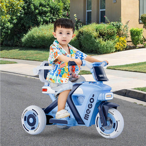 6V Kids Electric Motorcycle 3 Wheels Car Large Battery Powered Ride On Toys Enlarge Backrest With Guardrail