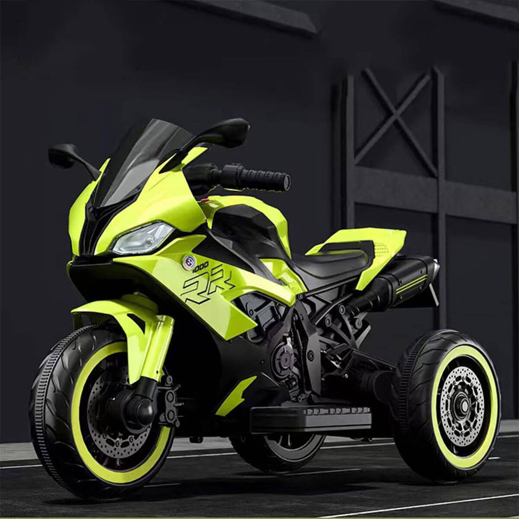 6V Kids Electric Motorcycle Dual Drive 3 Wheels Car Large Battery Powered With Bluetooth For Boys & Girls