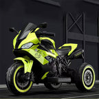 6V Kids Electric Motorcycle Dual Drive 3 Wheels Car Large Battery Powered With Bluetooth For Boys & Girls