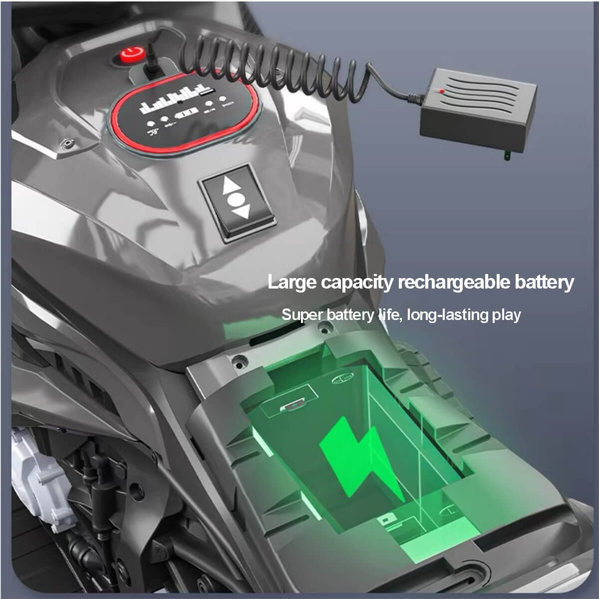6V Kids Electric Motorcycle Dual Drive 3 Wheels Car Large Battery Powered With Bluetooth For Boys & Girls