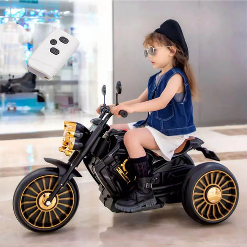 6V Kids Electric Motorcycle with Remote & Music 3 Wheels Car Dual Drive For Boys & Girls