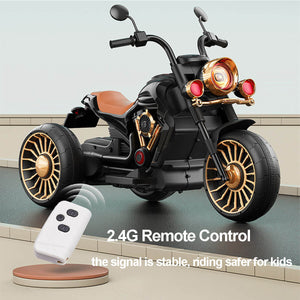6V Kids Electric Motorcycle with Remote & Music 3 Wheels Car Dual Drive For Boys & Girls